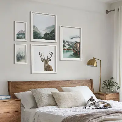 Modernes Wandbilder-Set mit Berglandschaften