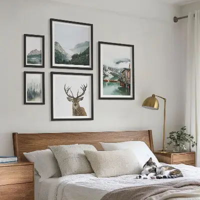 Modernes Wandbilder-Set mit Berglandschaften