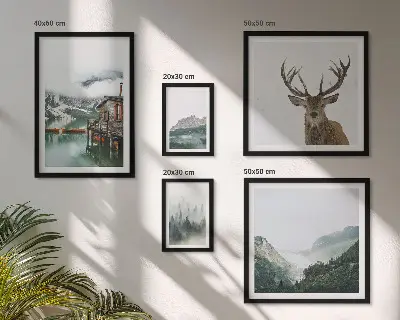 Modernes Wandbilder-Set mit Berglandschaften