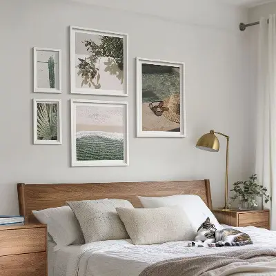 Bilderset fürs Sofa mit sommerlichem Wasser- und Entspannungsmotiv