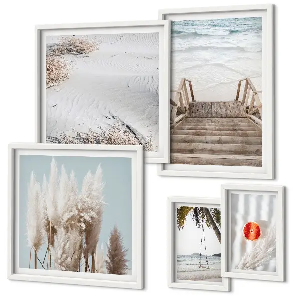 Bildergalerie-Set für die Wand mit Strandblick und Naturmotiven