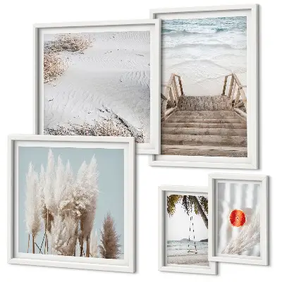 Bildergalerie-Set für die Wand mit Strandblick und Naturmotiven
