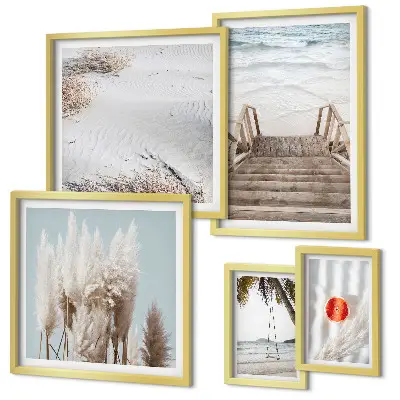 Bildergalerie-Set für die Wand mit Strandblick und Naturmotiven