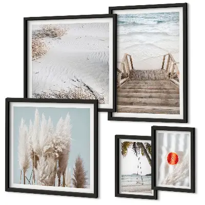 Bildergalerie-Set für die Wand mit Strandblick und Naturmotiven
