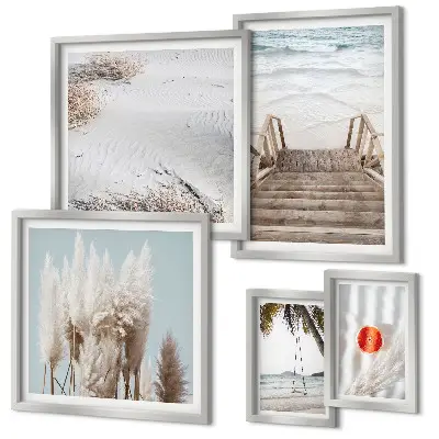 Bildergalerie-Set für die Wand mit Strandblick und Naturmotiven