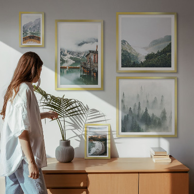 Bildergalerie-set für die wand Berglandschaften, Häuser, Wasser