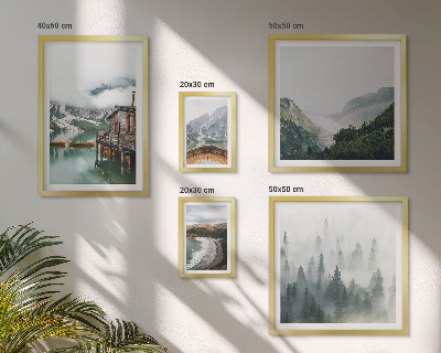 Bildergalerie-set für die wand Berglandschaften, Häuser, Wasser