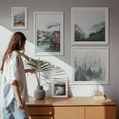 Bildergalerie-set für die wand Berglandschaften, Häuser, Wasser