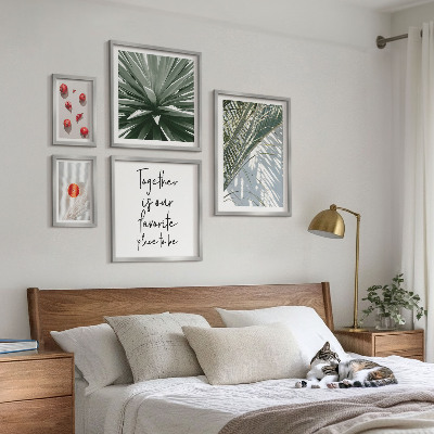 Modernes wandbilder-set Boho-Stil, Pflanzen, Früchte, Tropen
