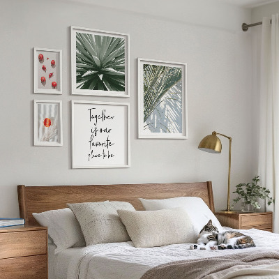 Modernes wandbilder-set Boho-Stil, Pflanzen, Früchte, Tropen