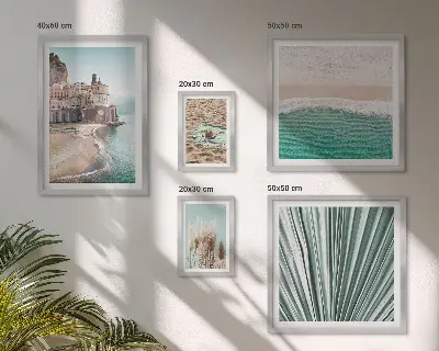 Modernes Wandbilder-Set mit stilvollen Meerblicken