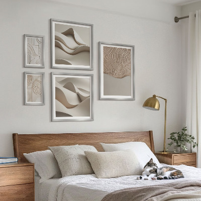 Modernes wandbilder-set Abstrakte beige Muster