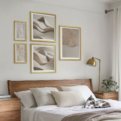 Modernes wandbilder-set Abstrakte beige Muster