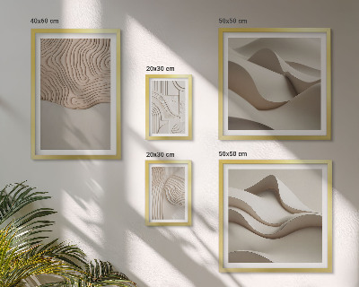 Modernes wandbilder-set Abstrakte beige Muster