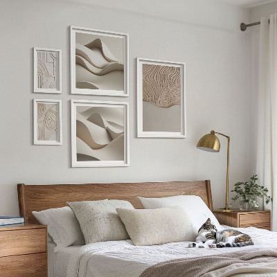 Modernes wandbilder-set Abstrakte beige Muster