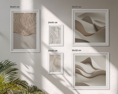 Modernes wandbilder-set Abstrakte beige Muster