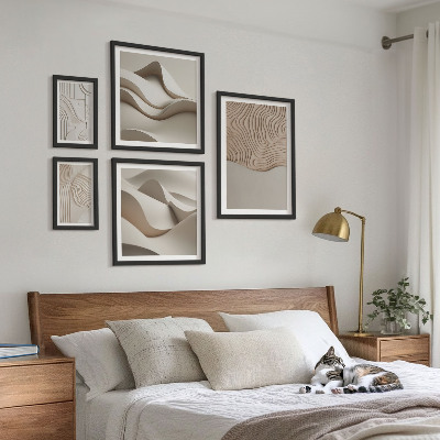 Modernes wandbilder-set Abstrakte beige Muster