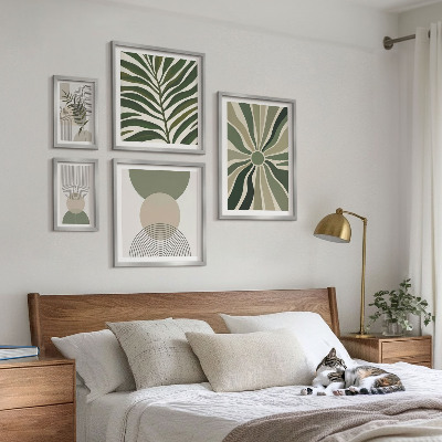 Bildergalerie-set für die wand Stilvolle Grafiken mit Grünpflanzen