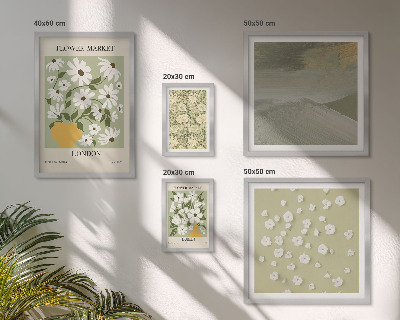 Modernes wandbilder-set Florale Stadtmotive