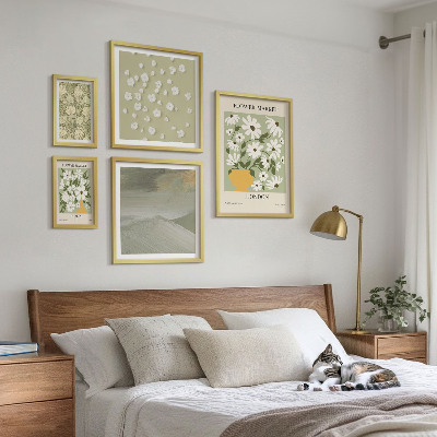 Modernes wandbilder-set Florale Stadtmotive