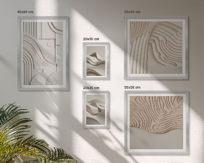 Bildergalerie-set für die wand Abstrakte beige-weiße Strukturen