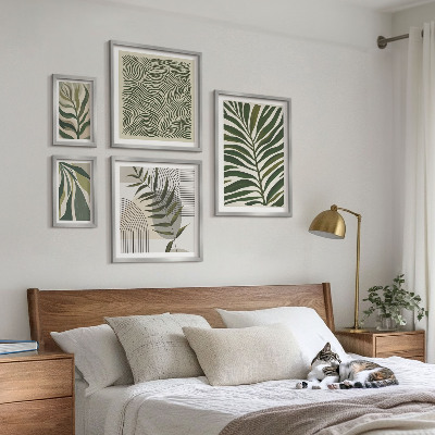 Bilderset fürs sofa Moderne Pflanzenmuster