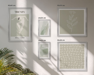 Bildergalerie-set für die wand Stilvolles Grafikdesign in Grün