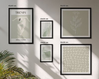 Bildergalerie-set für die wand Stilvolles Grafikdesign in Grün