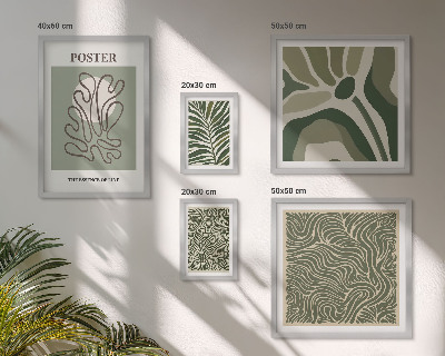 Modernes wandbilder-set Abstrakte Boho-Pflanzenformen