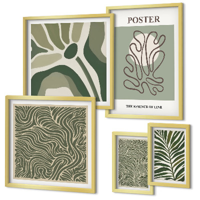 Modernes wandbilder-set Abstrakte Boho-Pflanzenformen