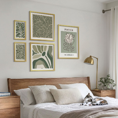 Modernes wandbilder-set Abstrakte Boho-Pflanzenformen