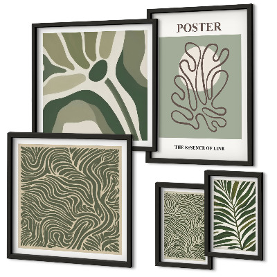 Modernes wandbilder-set Abstrakte Boho-Pflanzenformen