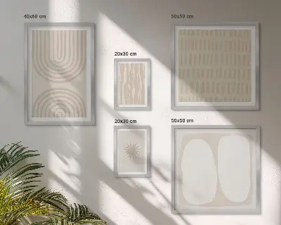Bildergalerie-Set für die Wand mit stilvollen abstrakten Formen