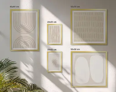 Bildergalerie-Set für die Wand mit stilvollen abstrakten Formen