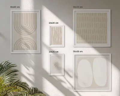 Bildergalerie-Set für die Wand mit stilvollen abstrakten Formen