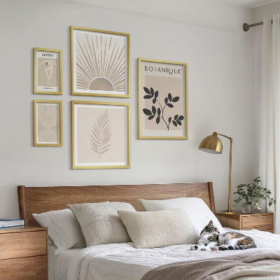 Bilderset fürs sofa Stilvolle florale geometrische Dekorationen