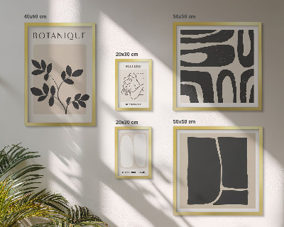 Bildergalerie-set für die wand Stilvolle abstrakte Pflanzengrafiken