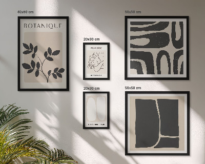 Bildergalerie-set für die wand Stilvolle abstrakte Pflanzengrafiken