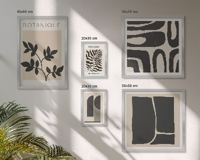 Modernes wandbilder-set Stilvolle abstrakte Naturgrafiken