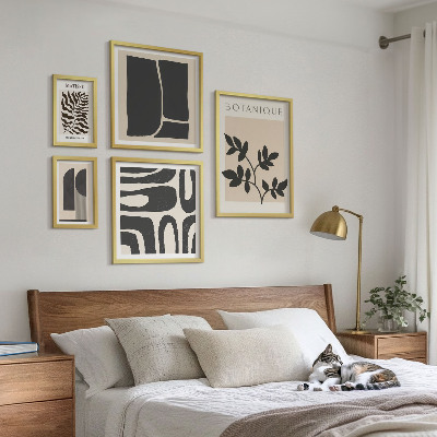 Modernes wandbilder-set Stilvolle abstrakte Naturgrafiken