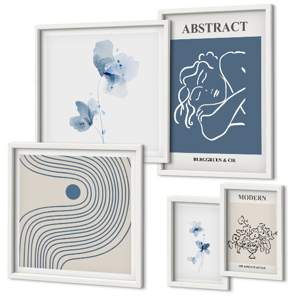 Modernes wandbilder-set Moderner abstrakter Floristenstil