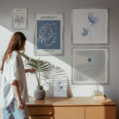 Modernes wandbilder-set Moderner abstrakter Floristenstil
