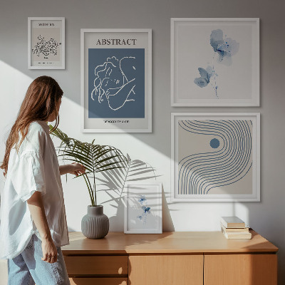 Modernes wandbilder-set Moderner abstrakter Floristenstil