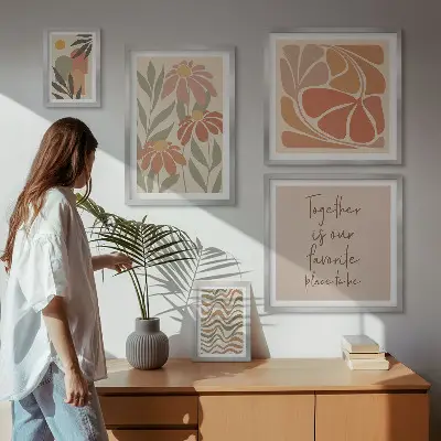 Bildergalerie-Set für die Wand stilvolle Dekoration mit Naturblumen