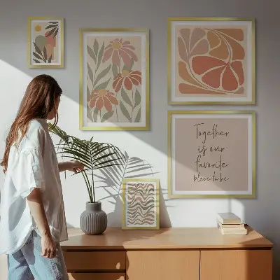 Bildergalerie-Set für die Wand stilvolle Dekoration mit Naturblumen