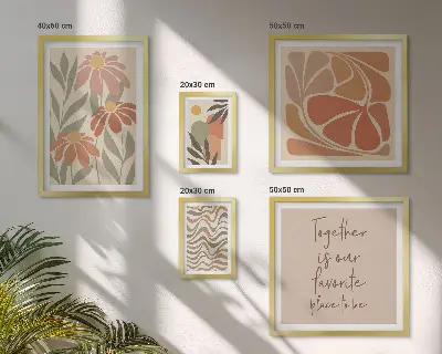 Bildergalerie-Set für die Wand stilvolle Dekoration mit Naturblumen