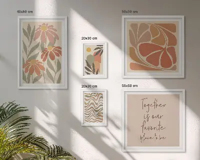 Bildergalerie-Set für die Wand stilvolle Dekoration mit Naturblumen