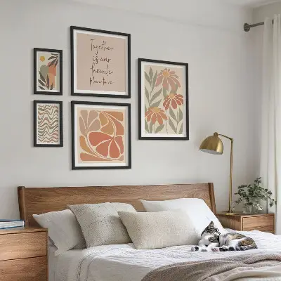 Bildergalerie-Set für die Wand stilvolle Dekoration mit Naturblumen