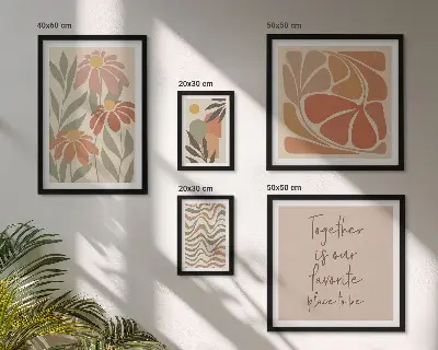 Bildergalerie-Set für die Wand stilvolle Dekoration mit Naturblumen