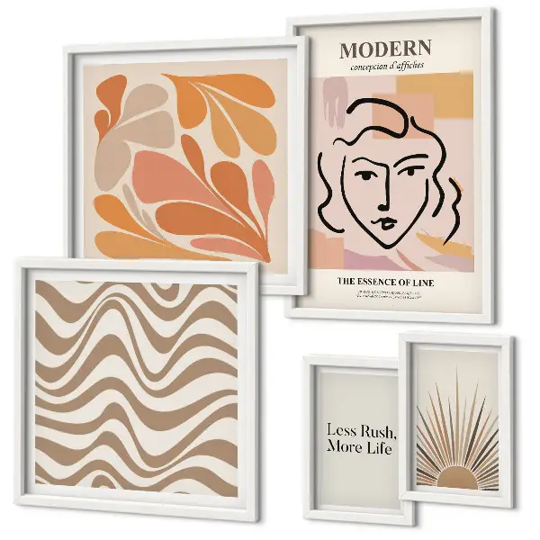 Bildergalerien-Set für die Wand im modernen abstrakten Stil